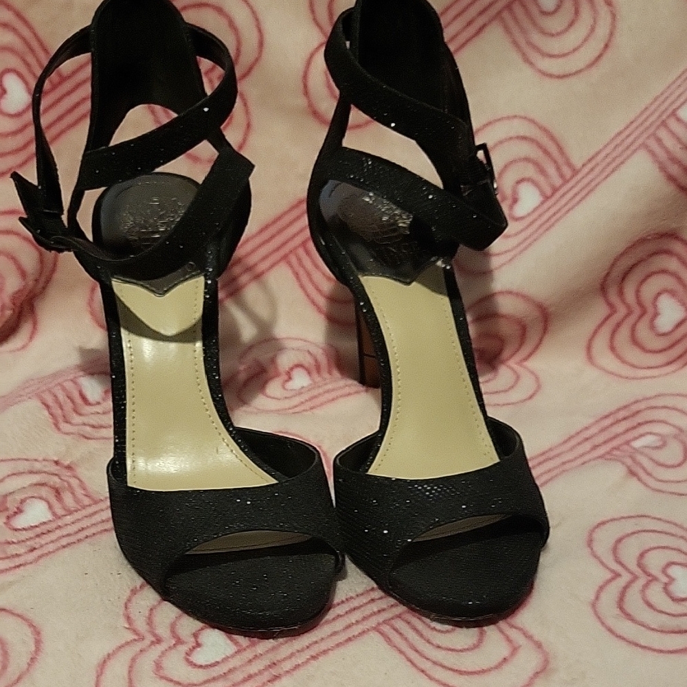 Vince Camuto Glittering Black Heels